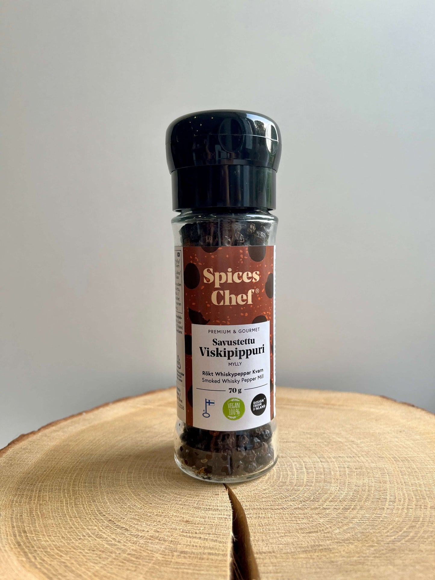 Spices Chef Geräucherter Whiskey Pfeffermühle Bio 70g