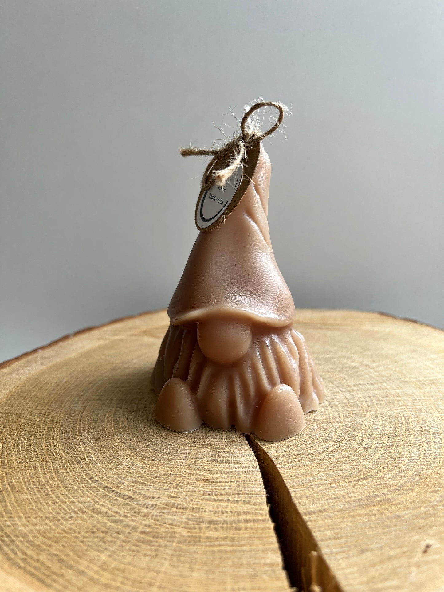 Paja Handcrafts Gnom Kerze Beige