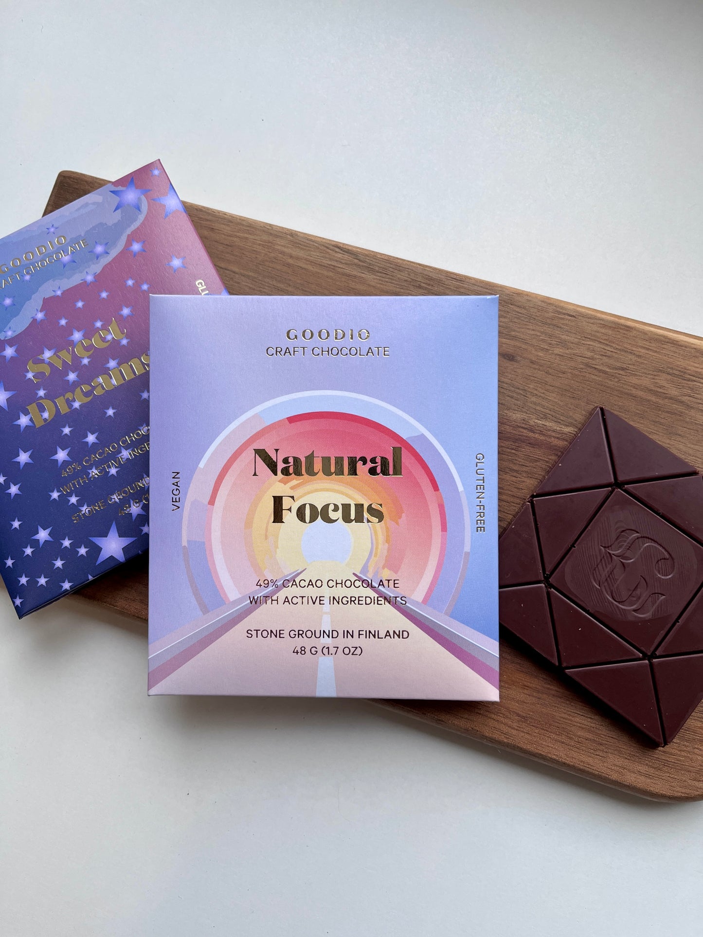 Goodio Natural Focus 49% vegane Schokolade 48g (saisonal verfügbar)