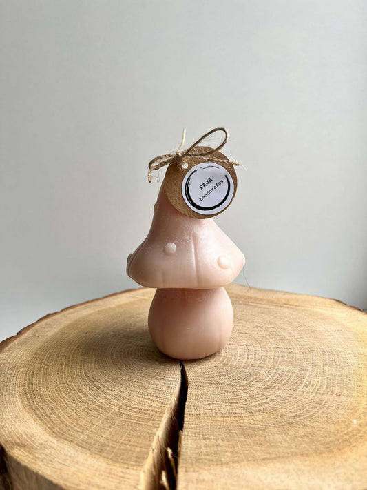 Paja Handcrafts Mushroom Candle large Beige