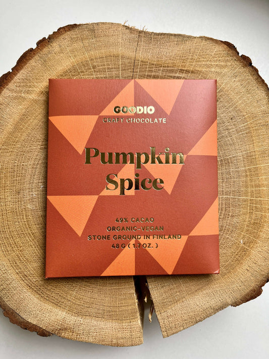 Goodio Pumpkin Spice 49% vegane Schokolade 48g (saisonal verfügbar)