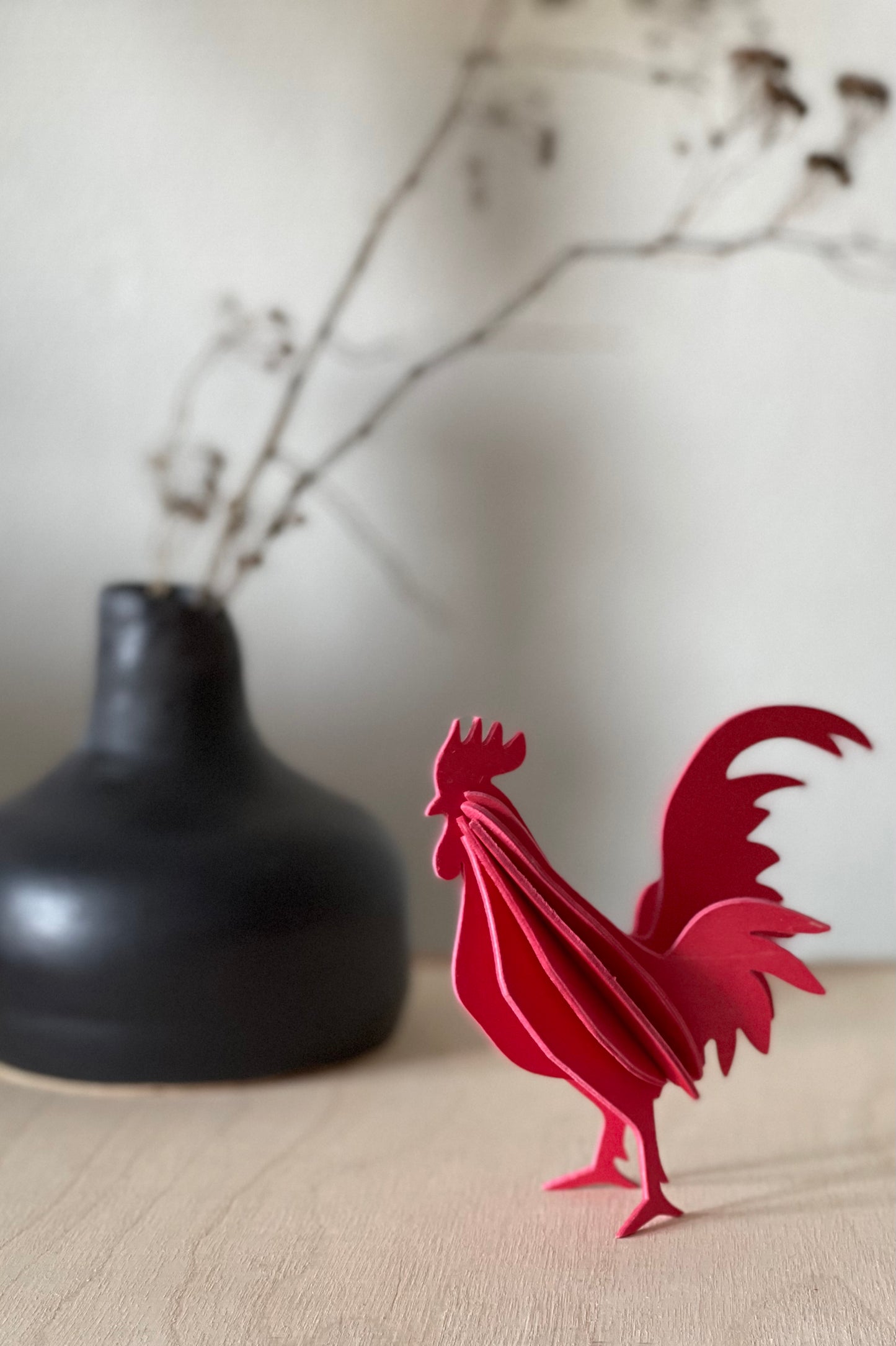 Lovi Rooster Bright Red M 10cm 