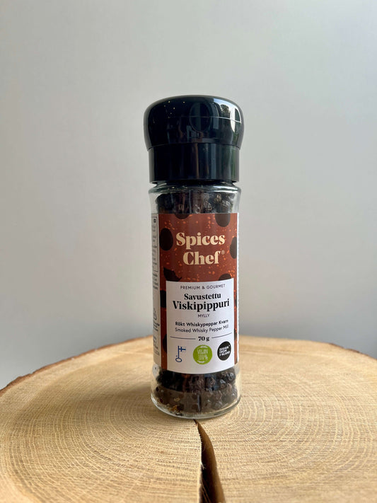 Spices Chef Geräucherter Whiskey Pfeffermühle Bio 70g