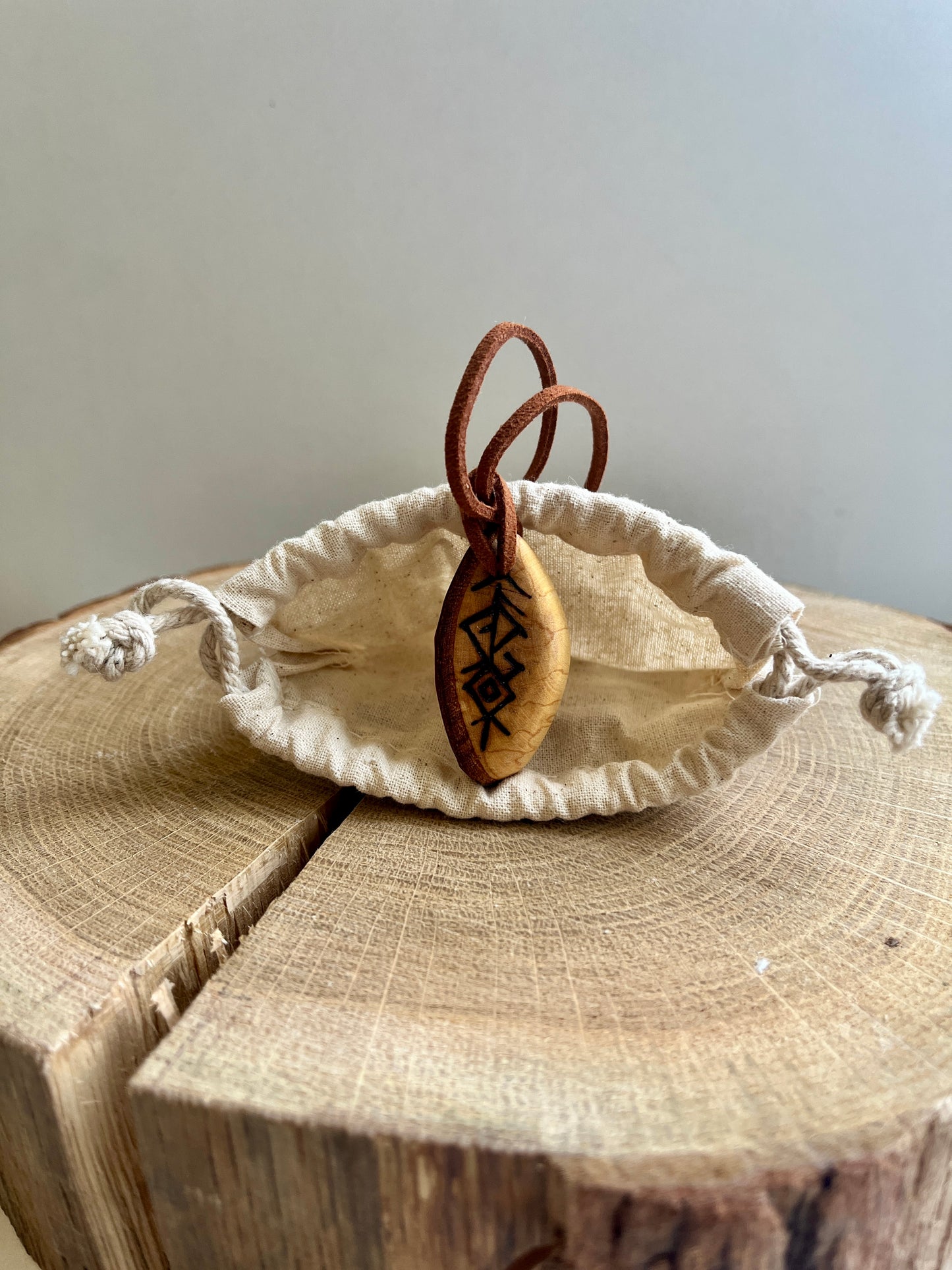 Juuri "Koivu" Necklace with Birch Wood Pendant